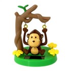 Car Solar Power Monkey Ornament Swinging Animated Bobble Dancer Toy Car Decor