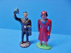 Vintage Barclay Manoil Lead Toy Figures Businessman   Woman Train Passenger Lot