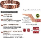 Men s Bracelet Magnetic Therapy Arthritis Pain Relief Pure Solid Copper Bangle