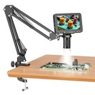 5  Lcd Digital Soldering Microscope For Pcb Repair With C-clamp   For