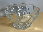 Mikasa Peppermint Green Swirl Crystal Candy Nut Bowl   Oval Sweet Dish Tray Set