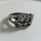 Vintage Disney Mickey Minnie Donald Pluto Character Ring Silver Tone Rare