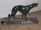 Antique Very Large Borzoi Russian Wolfhound Dog Art Deco Model 1930