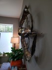 Vintage Curtis Jere Mcm Brutalist Wall Art Sculpture Dark Metal