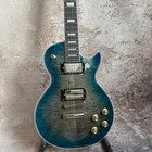 U s Shipping Gray Blue Quilted Maple Top Electric Guitar Chrome Hardware 