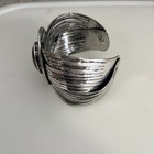 Rare Vintage Silver Bracelet Center Piece Cuff Bracelet Costume Jewelry Chic