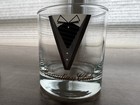 Vintage Canadian Club Whiskey Rocks Tumbler Low Ball Tuxedo Glasses Set Of 2