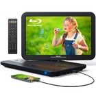 17 6  Portable Blu-ray Dvd Player 1080p Video Dolby Audio Region Free Usb Sd Mp4