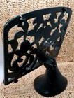 Vtg green W purple Plums Cast Iron Adj  Cookbook Book Display Stand Rack 8   10 