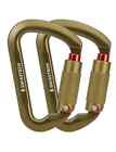 Swiss Tech 2pk 30kn Climbing Carabiners  Auto Locking  7075 Aluminum Lightweight