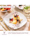 Veweet  Series Annie  24-piece White Ceramic Porcelain Dinnerware Set