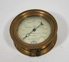 Vtg Grinnell Brass Water Steam Pressure Gauge Antique Steampunk Providence Ri