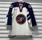 Nike Team Usa Olympic Nagano Jersey White Clean Mens Sm 44 Vtg 1998 2002 Hockey