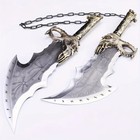  open Box god Of War blades Of Chaos Sword Twin Blades  Kratos Metal 