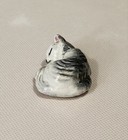 Hr Hagen Renaker Miniature White Gray Persian Cat Sleeping Figurine