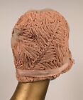 Romantic Gatsby Era 1920   s Soutache Cloche Hat W Floral Net Insertion