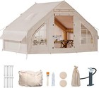 Portable Inflatable Camping Glamping Tent 6 Person Waterproof With Air Hose Pump