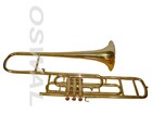 Trumbone  Bb Flat Valve Trumbone Brass Finish With Free Hard Case mouthpiece