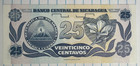 1991 Banco Central De Nicaragua - 25 Centavos De Cordoba Banknote Unc