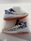 Nike Air Max Infuriate Mid Boys Size 7y White Blue Orange Basketball Sneakers