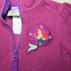 Vtg Disney Store Little Mermaid Ariel Fleece 1 4 Zip Embroidered Girls Sz 4