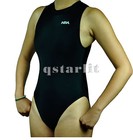 Women s Swimsuit One Piece Endurance Hi-neck Zip-up Hydra Suit Water Polo  Black