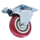 4 Pack 4  Heavy Duty Caster Set Wheels All Swivel   Brake Casters Red
