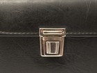 Vintage Olympus Genuine Black Leather Slr Camera Hard Case Bag With Strap