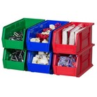 Stackable Plastic Storage Bins For Garage  Pantry  Crafts  12-pack  Blue