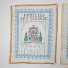 Set Of 2 Vintage 80s Cross Stitch Wall Decor Cottagecore Shabby Chic Unframed