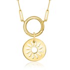 Pure Collection By Ross-simons Italian 14kt Yellow Gold Sun Cut-out Charm