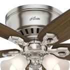 Hunter Fan 42 Inch Low Profile Brushed Nickel Indoor Ceiling Fan W Led Light Kit