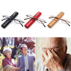 Compact Reading Glasses With Aluminum Tube Case Men Women Spring Hinge Reader