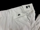 Game Used Solid White Majestic Authentic Collection Baseball Pants 34x32