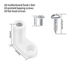 60 Pcs Pcb Board Mounting Feet With Screws  White L Shape Circuit Board Plastic