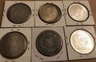1831-1966 Lot Of Six Crown Size World Silver Coins Austria russia  canada