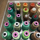 Lot Of 38 Isacord Machine Embroidery Thread 40wt Polyester Green Shades W  Case