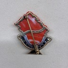 18k  xrf Au78 41   Silver Coral 21 02ct Rose Carved Brooch