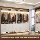 2ft Closet System With 3 Drawers     Hanging Rod  24   Small Wardrobe Clothes Rack