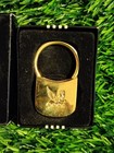 Brass Pegasus Key Chain Ring Vintage In Original Box