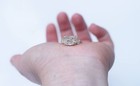 Alternative Engagement Ring Raw Rustic Boho Promise Ring Dainty Unique Simple Mi