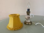 Vintage Ceramic Floral Table Lamp With Fabric Shade Working