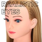 Mannequin Head With Hair For Hairdressing Training - 80  Human Hair   Synthet   
