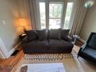 Deep Seated Overstuffed Charcoal Grey Sofa 2015 Z Gallerie Stella Collection