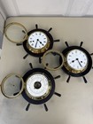 Vintage Schatz Royal Mariner Ship Wheel Clock Barometer Set Of 3 Germany