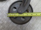 Vtg Antique Pair Swivel Cast Iron Factory Industrial Caster Railroad Cart Wheels