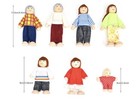 Wooden Doll House People Of 7 Miniature Figures 2 Pets Dollhouse Dolls Family