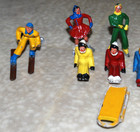 Vtg Barclay Manoil  Lead Snow Skiers Ice Skating Sleds Santa Claus Figures
