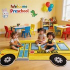Back To School Rug 4ft X 2ft Non-slip Rubber Backing For Kids Playroom - Safe