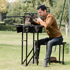 Folding Shooting Bench Seat With Adjustable Table Gun Rest Height Adjustable